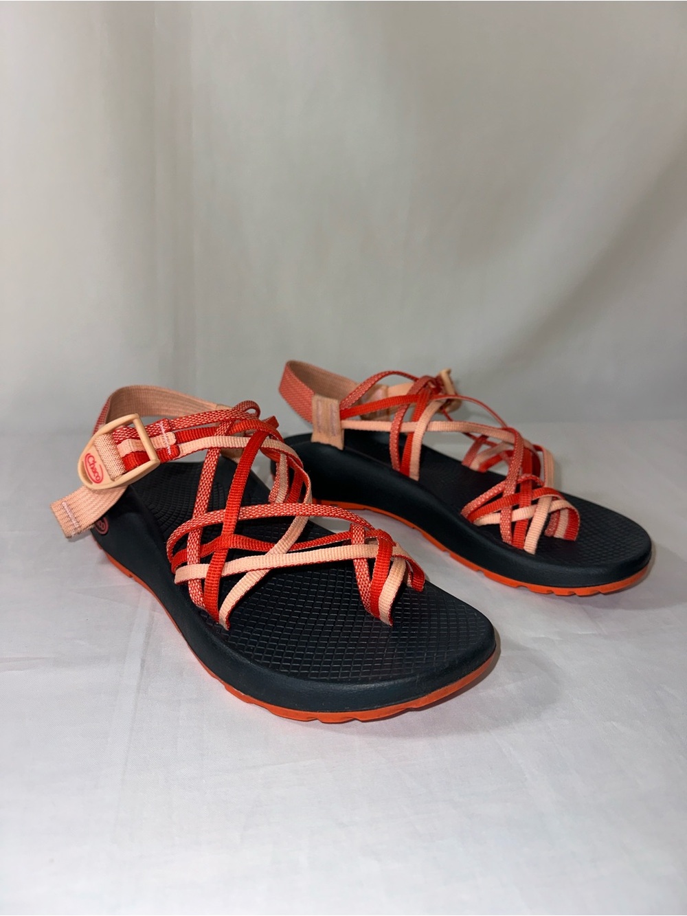 Chaco ZX/3 Classic Sandals Women’s 8 Chia Orange Coral Black Sport